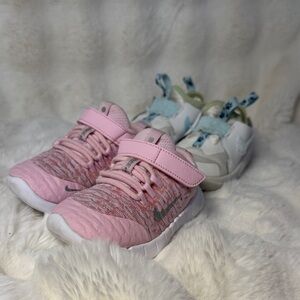 Nike Kids Pink and Gray Sneakers